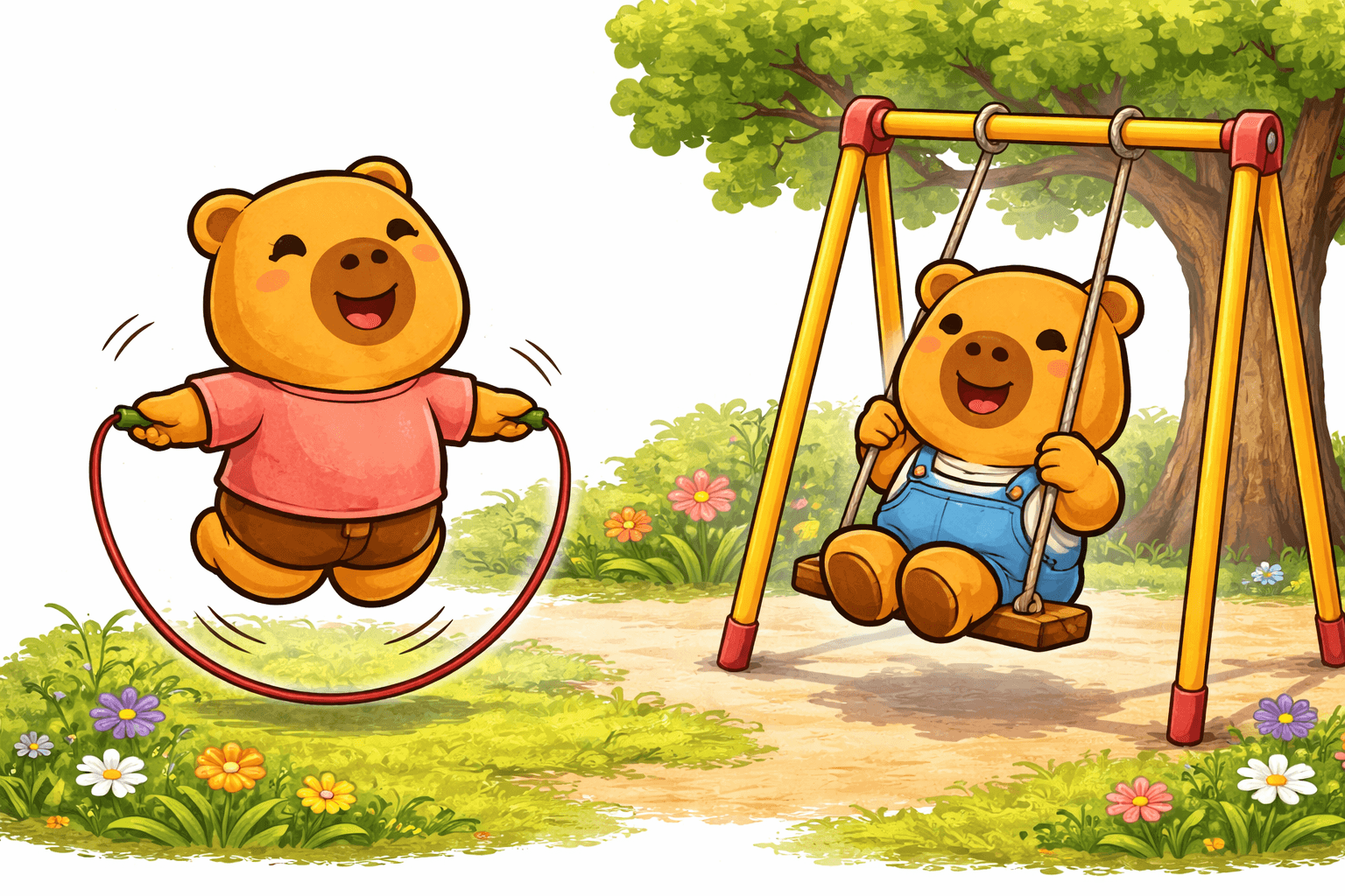 Capybara in a forest scene