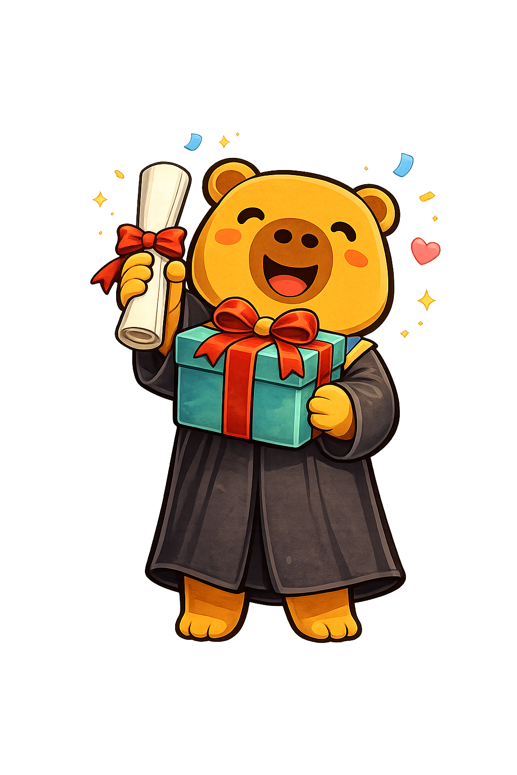 Capybara holding a gift